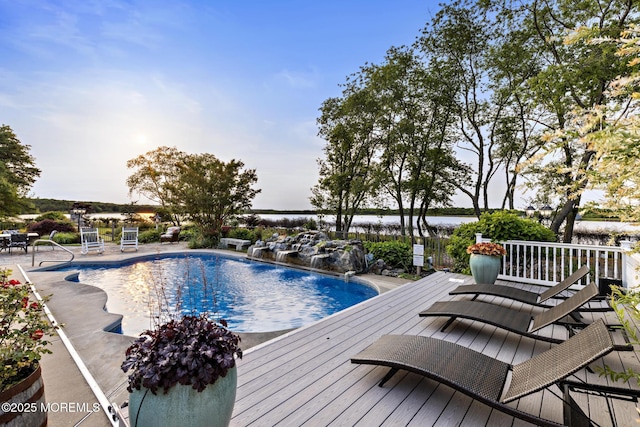 1413 Gully Rd, Wall, NJ 07719 - swimming pool with a wooden deck