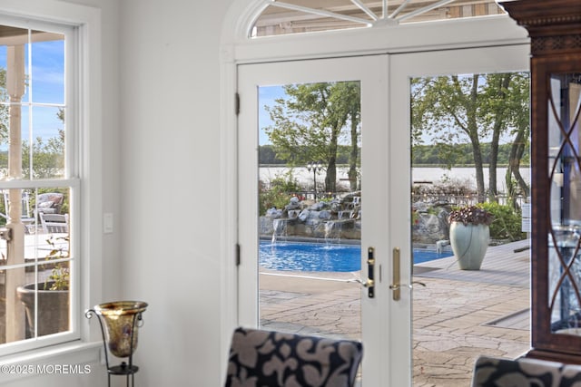 1413 Gully Rd, Wall, NJ 07719 - entryway featuring french doors and a water view