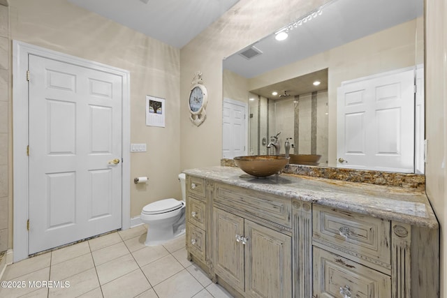 1413 Gully Rd, Wall, NJ 07719 - bathroom featuring toilet, tile patterned floors, vanity, a shower stall, and baseboards