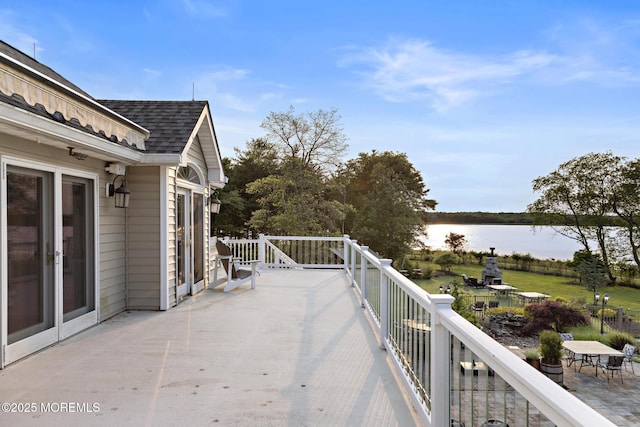 1413 Gully Rd, Wall, NJ 07719 - balcony featuring a water view and french doors