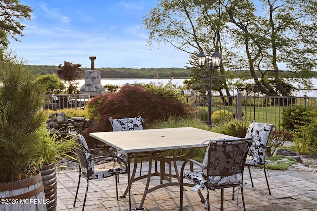 1413 Gully Rd, Wall, NJ 07719 - view of patio / terrace with outdoor dining area and a water view