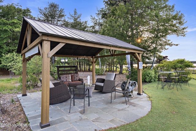 1413 Gully Rd, Wall, NJ 07719 - view of patio featuring a gazebo and an outdoor living space