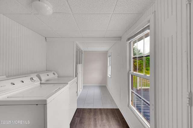 105 Cedar Grove Rd, Toms River, NJ 08753 - laundry area featuring independent washer and dryer and wood finished floors
