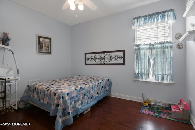 21 Blyth Ln, Jackson, NJ 08527 - bedroom with wood finished floors, multiple windows, baseboards, and ceiling fan