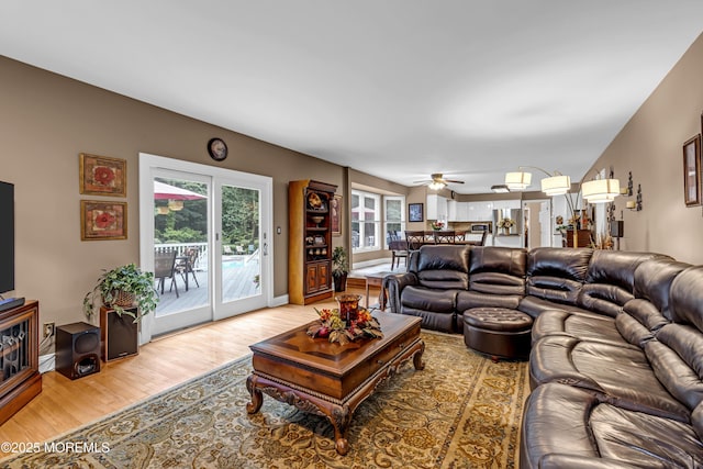 10 Cheryl Ln, Millstone, NJ 08510 - living area featuring light wood-style flooring and a ceiling fan