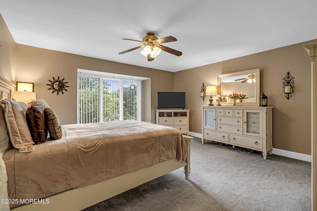 10 Cheryl Ln, Millstone, NJ 08510 - carpeted bedroom with baseboards and a ceiling fan