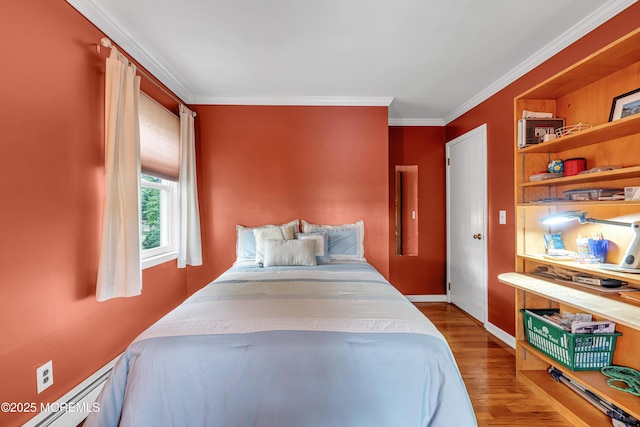 136 Iron Ore Rd, Manalapan, NJ 07726 - bedroom with wood finished floors and crown molding