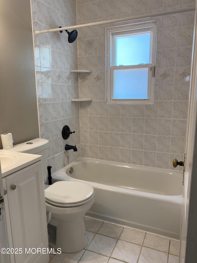 184 Washington Ave, Matawan, NJ 07747 - full bath featuring vanity, shower / bath combination, and tile patterned floors