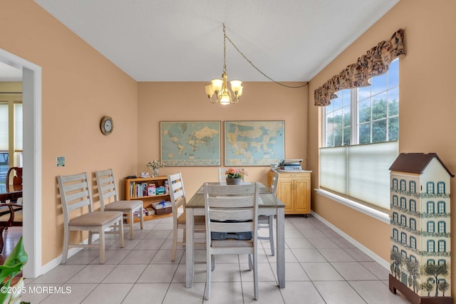 143 Sylvan Lake Blvd, Bayville, NJ 08721 - dining room featuring a chandelier and light tile patterned floors