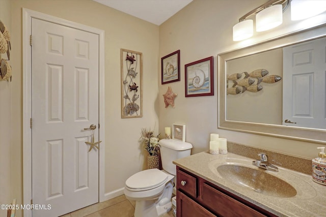728 Drum Point Rd, Brick, NJ 08723 - half bathroom featuring vanity and tile patterned floors