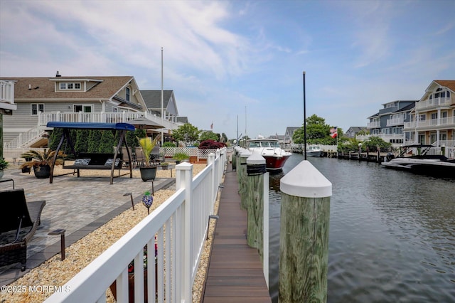 728 Drum Point Rd, Brick, NJ 08723 - dock with a water view and a residential view