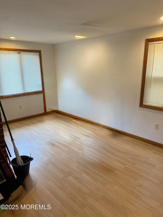1801 Serpentine Dr, Forked River, NJ 08731 - spare room featuring baseboards, wood finished floors, and recessed lighting