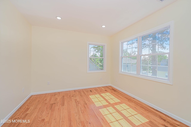 147 Old Bridge Tpke, East Brunswick, NJ 08816 - unfurnished room with light wood-style floors, baseboards, and recessed lighting