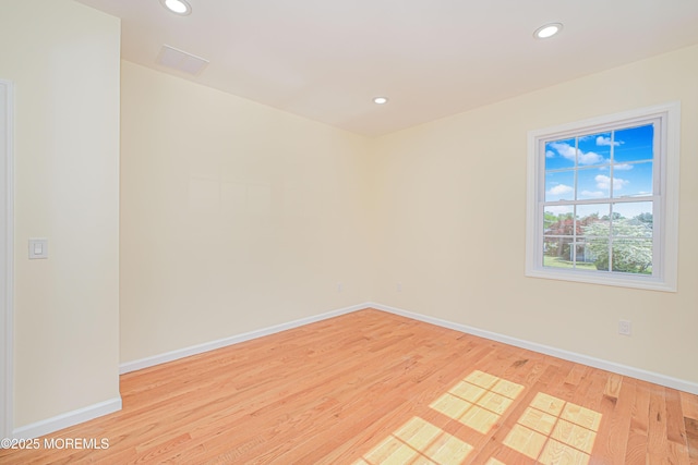 147 Old Bridge Tpke, East Brunswick, NJ 08816 - spare room with light wood-type flooring, baseboards, and recessed lighting
