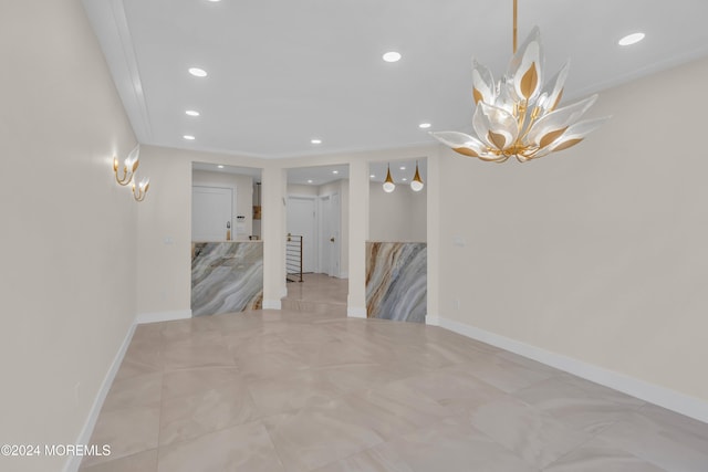 214 Private Way, Lakewood, NJ 08701 - empty room with recessed lighting, baseboards, and stairway