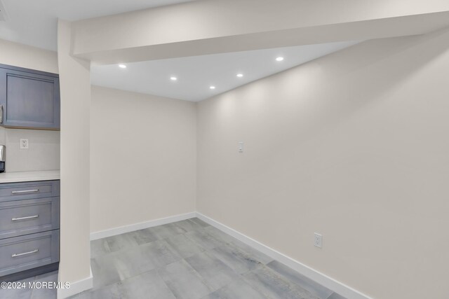 214 Private Way, Lakewood, NJ 08701 - below grade area featuring recessed lighting and baseboards