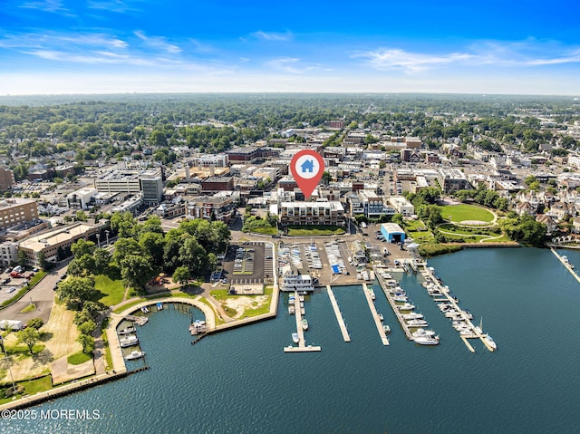 4 Boat Club Ct Unit 3E, Red Bank, NJ 07701 - aerial view of property's location with a nearby body of water