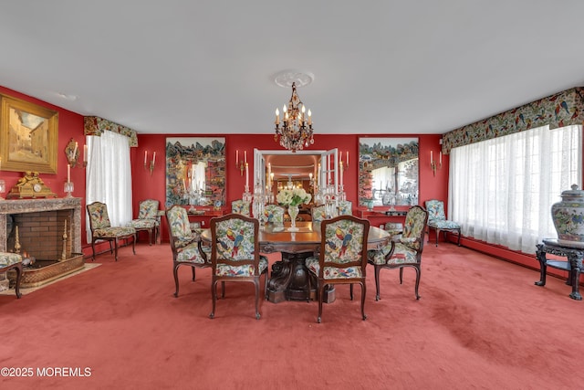 310 Cooper Rd Unit C, Red Bank, NJ 07701 - dining area featuring healthy amount of natural light, a chandelier, and carpet floors