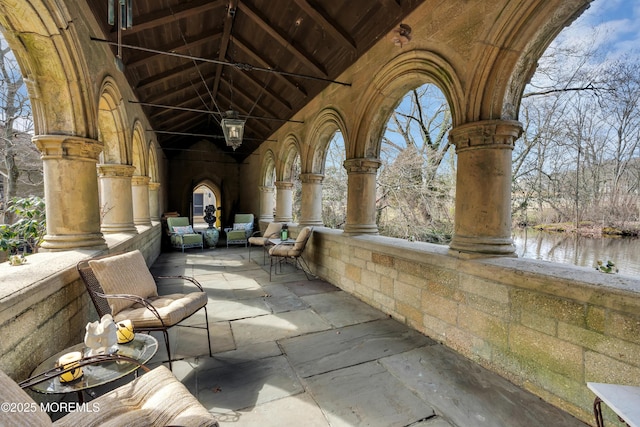 310 Cooper Rd Unit C, Red Bank, NJ 07701 - view of patio featuring a water view