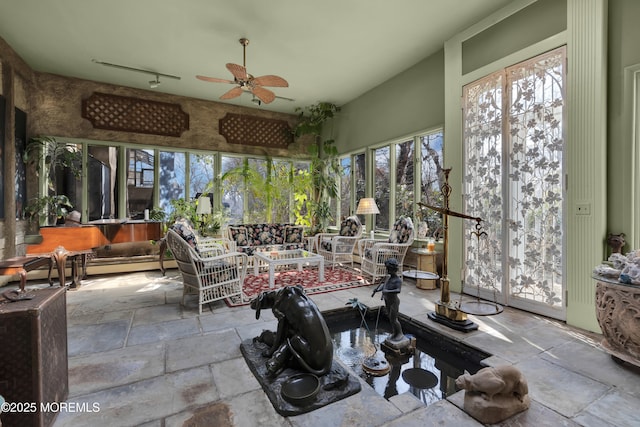310 Cooper Rd Unit C, Red Bank, NJ 07701 - sunroom with stone tile floors and healthy amount of natural light