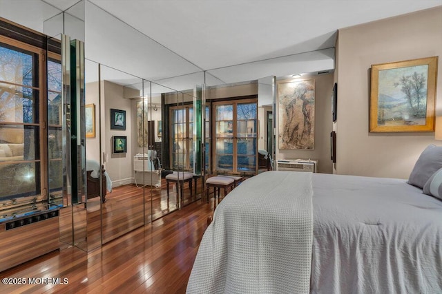 310 Cooper Rd Unit C, Red Bank, NJ 07701 - bedroom featuring hardwood / wood-style flooring and french doors