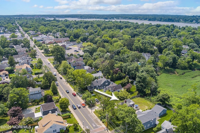 699 River Rd, Fair Haven, NJ 07704 - aerial perspective of suburban area featuring a nearby body of water
