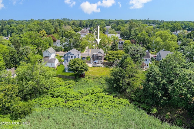 699 River Rd, Fair Haven, NJ 07704 - aerial view of residential area with a heavily wooded area