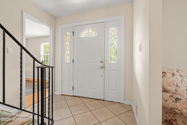 24 Sugar Maple Dr, Red Bank, NJ 07701 - foyer featuring stairway and light tile patterned floors