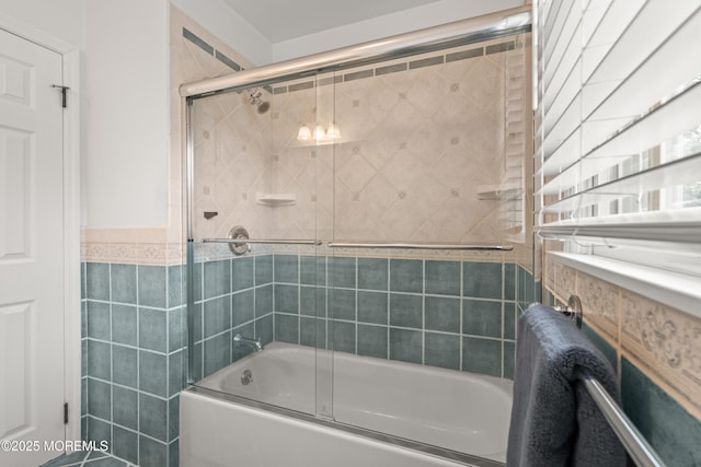 24 Sugar Maple Dr, Red Bank, NJ 07701 - full bathroom featuring tile walls and bath / shower combo with glass door
