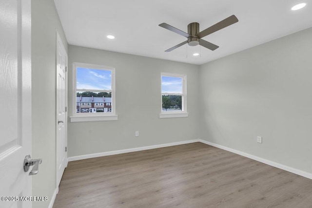 84 Briar Mills Dr, Brick, NJ 08724 - spare room with plenty of natural light, wood finished floors, a ceiling fan, and recessed lighting