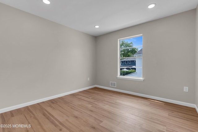 34-1 Green Grove Ave, Keyport, NJ 07735 - spare room featuring light wood-type flooring and recessed lighting