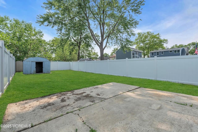 34-1 Green Grove Ave, Keyport, NJ 07735 - fenced backyard featuring a storage unit and a patio