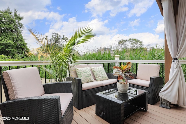 8 Clement Ln, Leonardo, NJ 07737 - wooden terrace featuring an outdoor living space