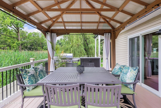 8 Clement Ln, Leonardo, NJ 07737 - deck with a gazebo and outdoor dining space