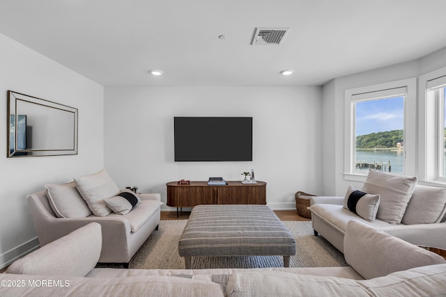 150 Ocean Ave Unit 6, Sea Bright, NJ 07760 - living area featuring wood finished floors and recessed lighting
