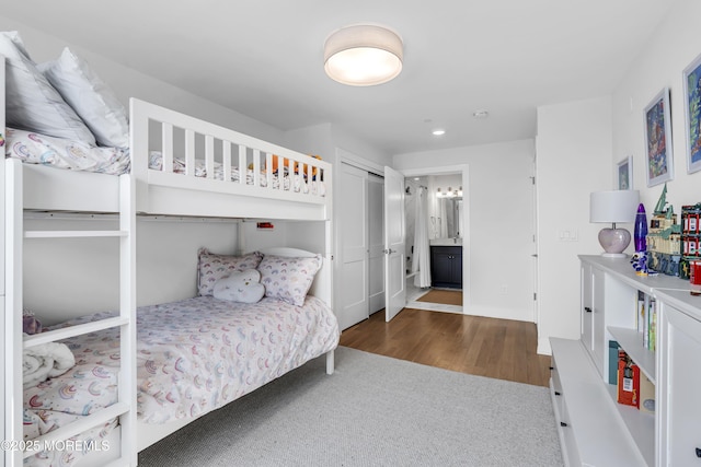 150 Ocean Ave Unit 6, Sea Bright, NJ 07760 - bedroom featuring wood finished floors, recessed lighting, and connected bathroom