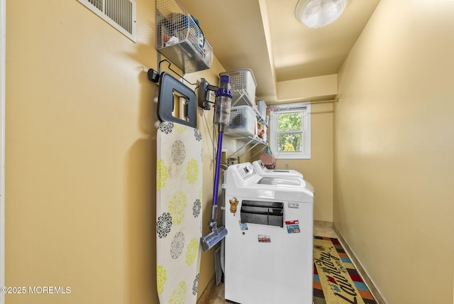 35 Lone Star Ln, Manalapan, NJ 07726 - laundry area with independent washer and dryer and baseboards