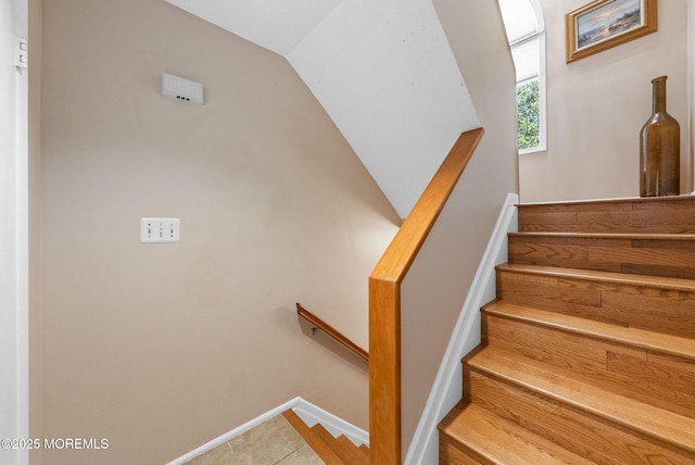 35 Lone Star Ln, Manalapan, NJ 07726 - staircase featuring baseboards and tile patterned flooring