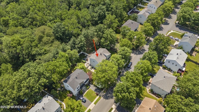 35 Lone Star Ln, Manalapan, NJ 07726 - aerial view of property and surrounding area with nearby suburban area and a heavily wooded area