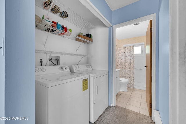 5 Oregon Dr Unit B, Whiting, NJ 08759 - laundry room with independent washer and dryer and light tile patterned floors