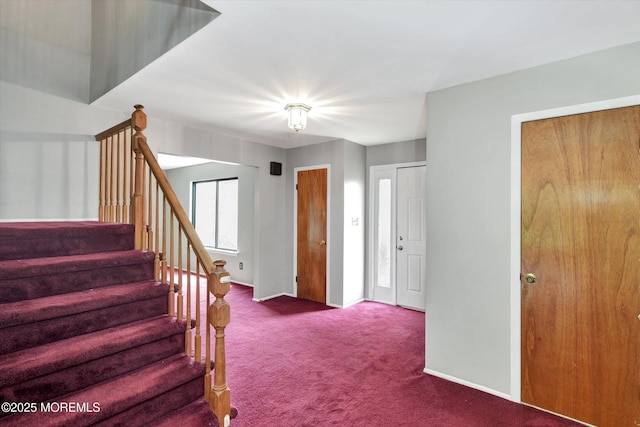 19 Northwoods Rd, Ocean Twp, NJ 07712 - carpeted foyer entrance with stairs and baseboards
