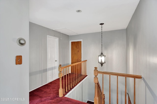 19 Northwoods Rd, Ocean Twp, NJ 07712 - stairway with attic access and carpet flooring