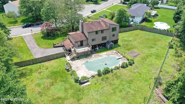 19 Northwoods Rd, Ocean Twp, NJ 07712 - aerial view of residential area featuring a pool area