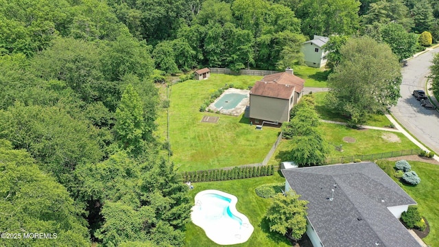 19 Northwoods Rd, Ocean Twp, NJ 07712 - aerial view of property and surrounding area with a heavily wooded area