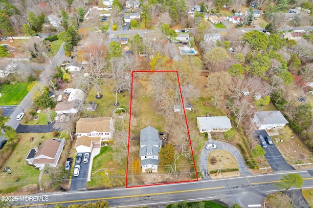 564 Marlboro Rd, Old Bridge, NJ 08857 - aerial view of residential area with property parcel outlined