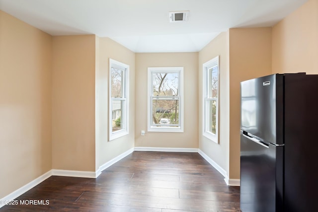 564 Marlboro Rd, Old Bridge, NJ 08857 - kitchen featuring freestanding refrigerator and dark wood-style flooring