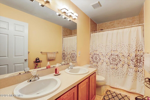 3 Kindling Way, Jackson, NJ 08527 - full bath featuring double vanity, tile patterned flooring, and curtained shower