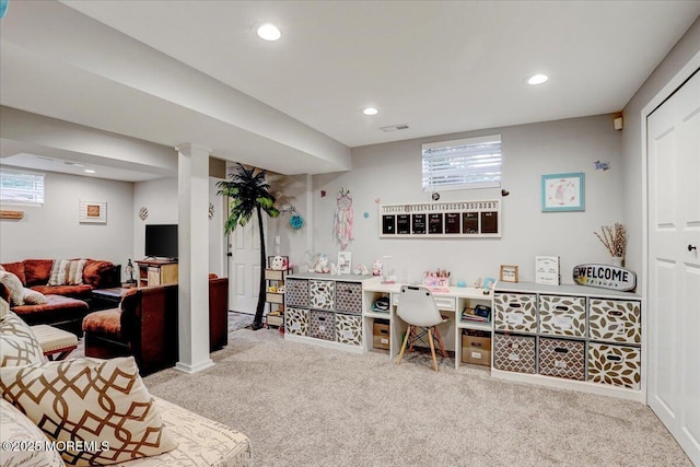 3 Kindling Way, Jackson, NJ 08527 - rec room featuring carpet flooring, recessed lighting, and plenty of natural light