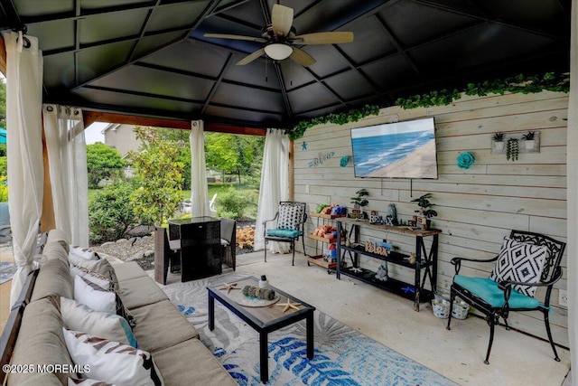 3 Kindling Way, Jackson, NJ 08527 - view of patio / terrace featuring an outdoor living space, a gazebo, and ceiling fan