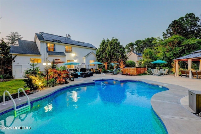 3 Kindling Way, Jackson, NJ 08527 - outdoor pool with a gazebo, a patio, outdoor dining space, and outdoor lounge area